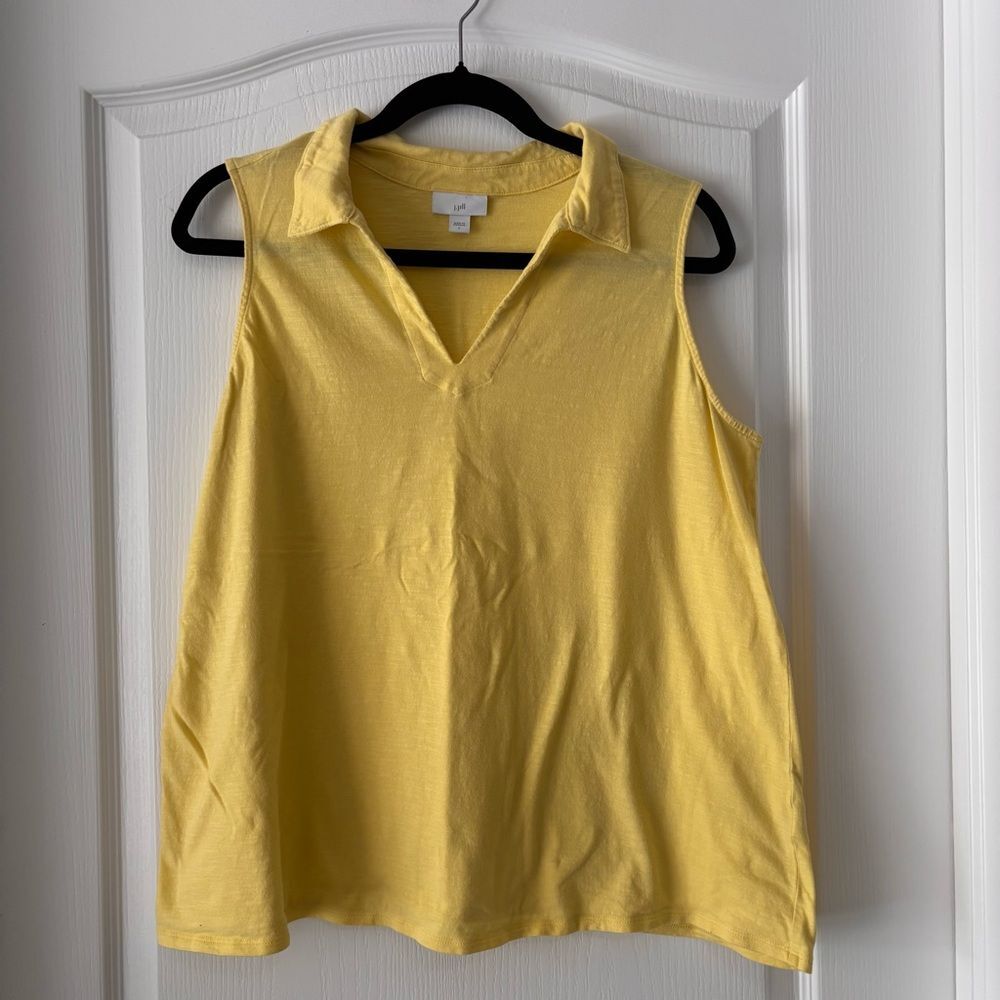 J.Jill Sleeveless Collared Polo Tank Top Size Large